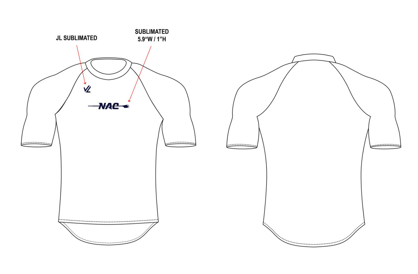 JL White Short Sleeve Base Layer